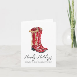 Howdy Holidays Western Weihnachten Karte