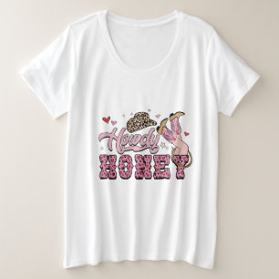 Howdy Honey Womens Große Größe T-Shirt