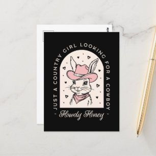 Howdy Honig auf der Suche nach einem Cowboy-lustig Postkarte