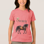 Howdy Horse Daisy Blume Tri-Blend Shirt (Vorderseite)