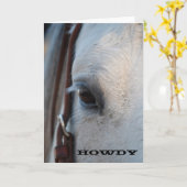 Howdy Horse Grußkarte Karte (Gelbe Blume)