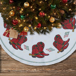 HOwdy HOwdy HOwdy Christmas Cowboy Boots Polyester Weihnachtsbaumdecke