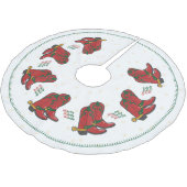 HOwdy HOwdy HOwdy Christmas Cowboy Boots Polyester Weihnachtsbaumdecke (Schrägansicht)