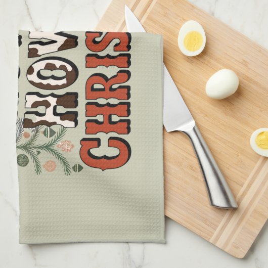 Howdy Howdy Howdy Weihnachtsfamilie Xmas Party Ges Geschirrtuch (Viertel Falte)