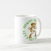 Howdy Howdy Lasse den Get Rowdy Cowboy Frog Wester Kaffeetasse (VorderseiteRechts)