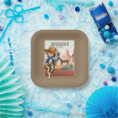 Howdy howies erste Geburtstagstierdruckpapier Pappteller (Party)