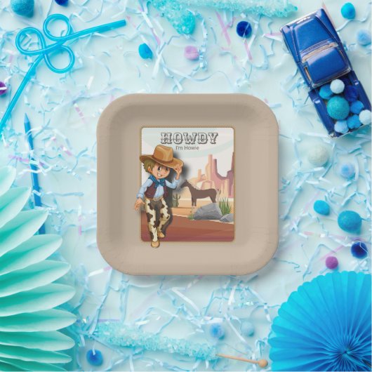 Howdy howies Erstgeburtstier Pappteller (Party)