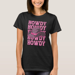 HOWDY Land Südwesten Western Rosa Leopard Kuh pa T-Shirt