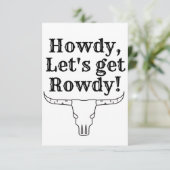 Howdy, lasst uns rowdy werden  dankeskarte (Stehend Vorderseite)
