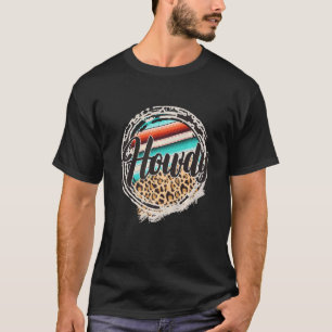 HOWDY Leopard Kuh Muster Serape Druck Cowgirl Rod T-Shirt