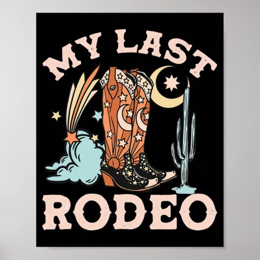 Howdy Let's Get Rowdy Cowgirl Bachelorette Bride P Poster (Vorne)