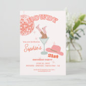 Howdy Martini 21. Geburtstagskind Einladung (Stehend Vorderseite)