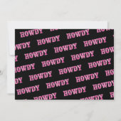 Howdy Nashville Bachelorette Einladung (Rückseite)