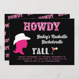 Howdy Nashville Bachelorette Einladung