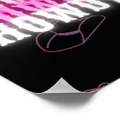 Howdy Neon Black and Pink Poster (Ecke)