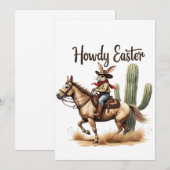 Howdy Oaster Bunny Reiten Einladung (Vorne/Hinten)