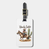 Howdy Oaster Bunny Reiten Gepäckanhänger (Vorderseite vertikal)