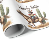 Howdy Oaster Bunny Reiten Geschenkpapier (Rolleneckpunkt)