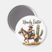 Howdy Oaster Bunny Reiten Magnet (Vorderseite/Rückseite)