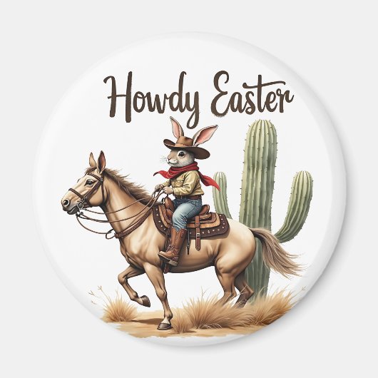 Howdy Oaster Bunny Reiten Magnet (Vorne)