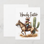 Howdy Oaster Bunny Reiten Mitteilungskarte (Vorne/Hinten)