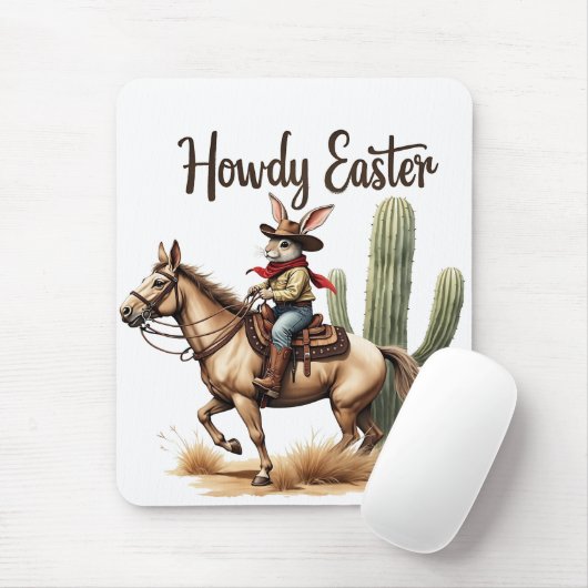 Howdy Oaster Bunny Reiten Mousepad (Mit Mouse)