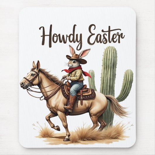 Howdy Oaster Bunny Reiten Mousepad (Vorne)