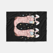 Howdy Osteroster Western Ostern Bunny Cowboy Boots Fleecedecke (Vorderseite (Horizontal))