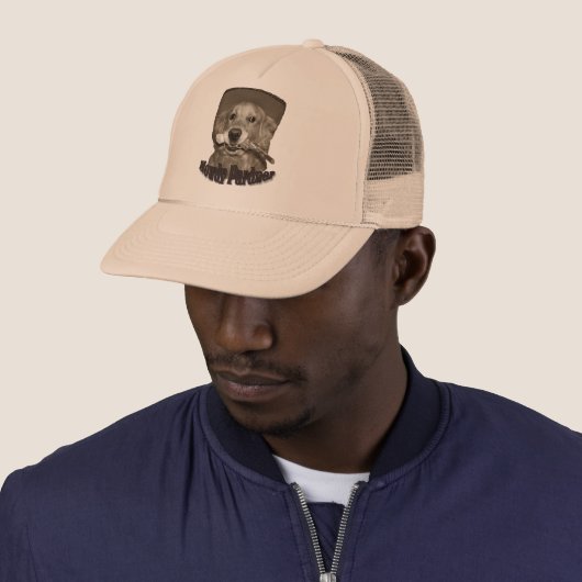 Howdy Pardner Golden Retriever Cowboy Truckerkappe (Beispiel)