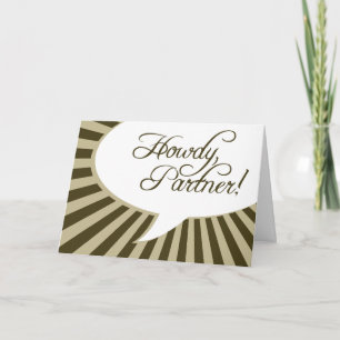 Howdy, Partner! : comic speech bubble Einladung