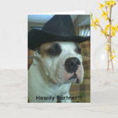 Howdy partner greeting card karte (Gelbe Blume)