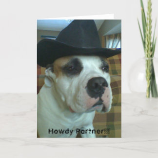 Howdy partner greeting card karte