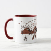 Howdy Partner - rustikale Tasse aus Holz (Links)