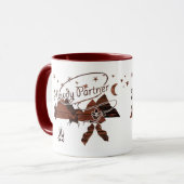Howdy Partner - rustikale Tasse aus Holz (Vorderseite Links)