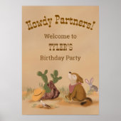 Howdy Partners Wild West Willkommensschild Poster (Vorne)