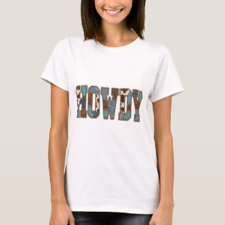 Howdy Patchwork Western PNG Cowgirl Grafikdesign T-Shirt