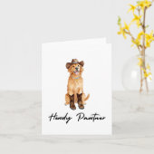 Howdy Pawtner Golden Retriever Wassercolor Karte (Gelbe Blume)