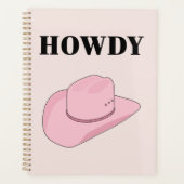Howdy Pink Cowboy Hat Planer (Vorderseite)