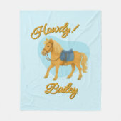 Howdy! Pony Blanket | Personalisierte Geschenke fü Fleecedecke (Vorderseite)
