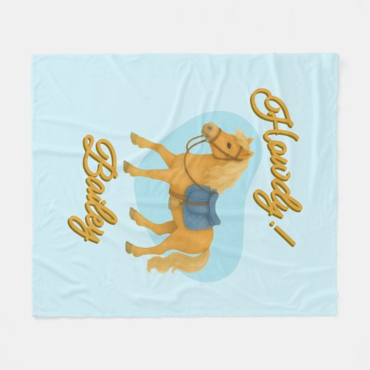 Howdy! Pony Blanket | Personalisierte Geschenke fü Fleecedecke (Vorderseite (Horizontal))