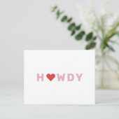 Howdy Postcard Postkarte (Stehend Vorderseite)