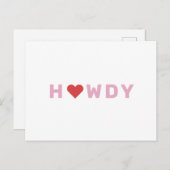 Howdy Postcard Postkarte (Vorne/Hinten)