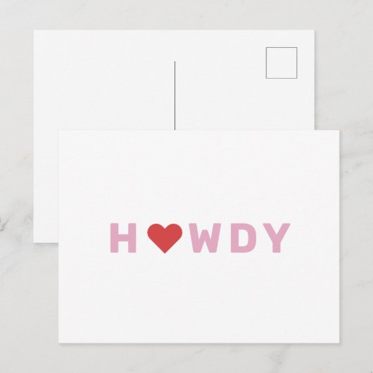 Howdy Postcard Postkarte (Vorne/Hinten)