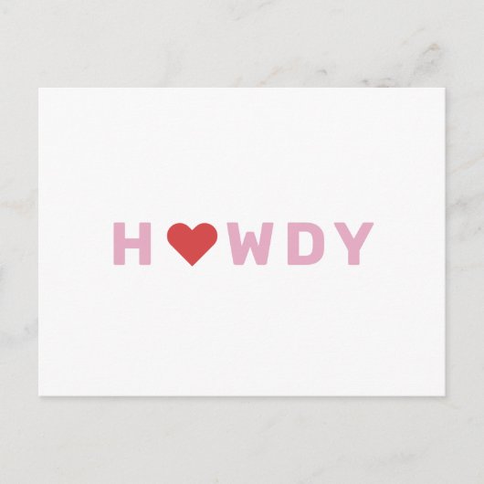 Howdy Postcard Postkarte (Vorderseite)