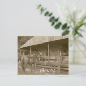 Howdy Postkarte (Stehend Vorderseite)