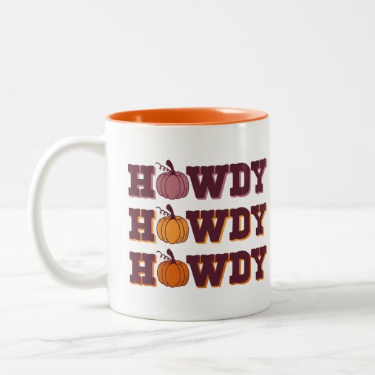 Howdy Pumpkin Fall Coffee Tasse (Links)