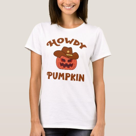Howdy Pumpkin Halloween T-Shirt (Vorderseite)