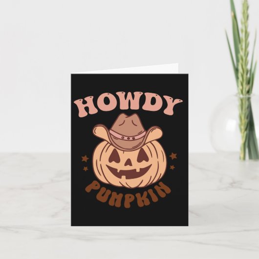Howdy Pumpkin Karte (Vorderseite)