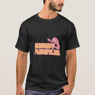 Howdy Pumpkin Retro Western Vintage Cowgirl Southe T-Shirt