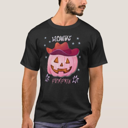Howdy Pumpkin Y2K Design T-Shirt (Vorderseite)